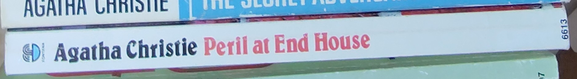 Agatha Christie  PERIL AT END HOUSE spine of book image