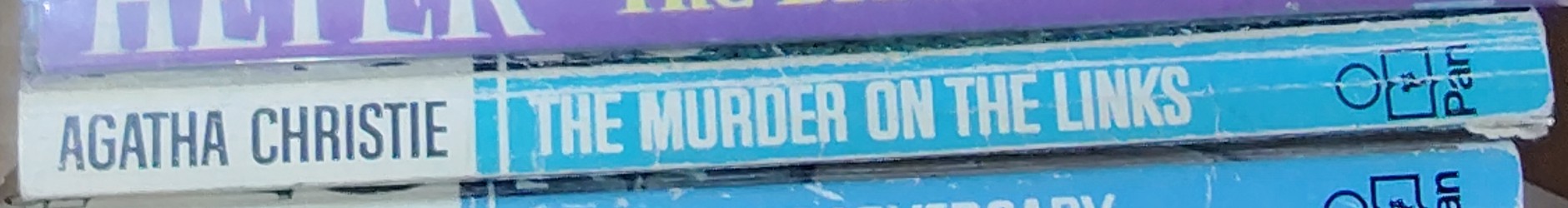 Agatha Christie  THE MURDER ON THE LINKS spine of book image