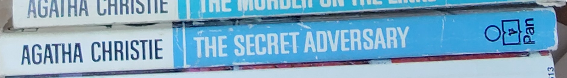 Agatha Christie  THE SECRET ADVERSARY spine of book image