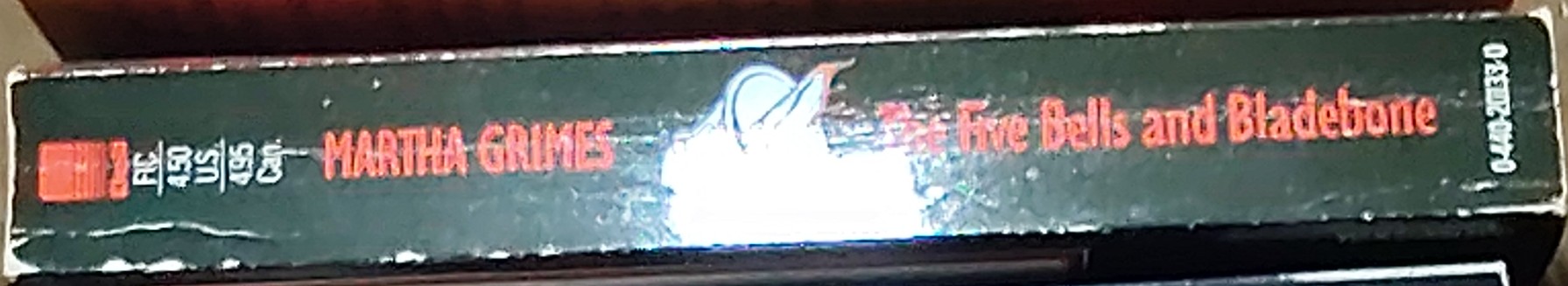 Martha Grimes  THE FIVE BELLS AND BLADEBONE spine of book image