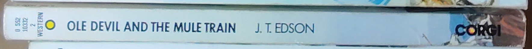 J.T. Edson  OLE DEVIL AND THE MULE TRAIN spine of book image