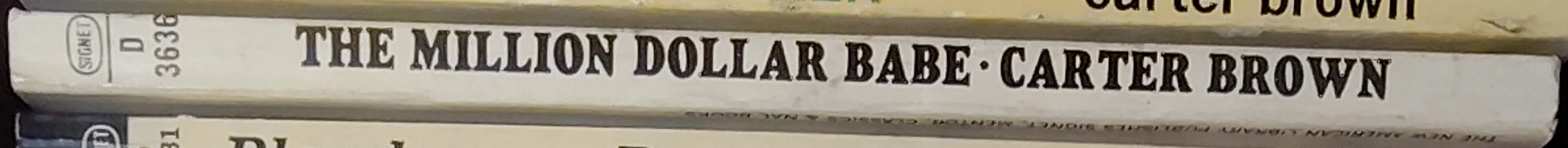 Carter Brown  THE MILLION DOLLAR BABE spine of book image