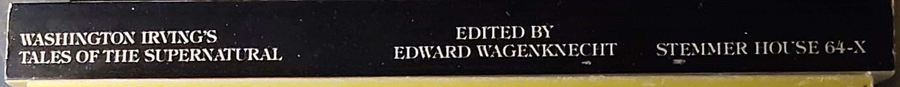 Washington Irving  WASHINGTON'S IRVING'S TALES OF THE SUPERNATURAL spine of book image