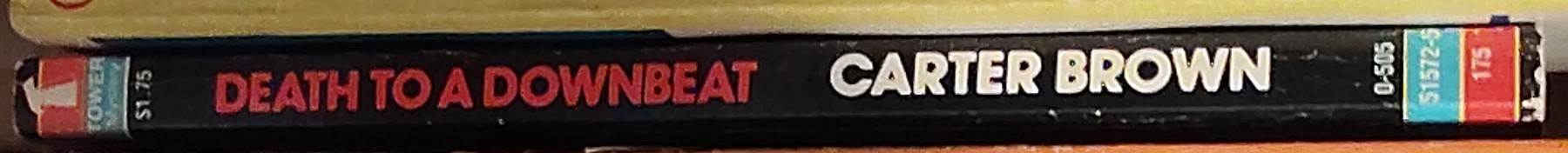 Carter Brown  DEATH TO A DOWNBEAT spine of book image