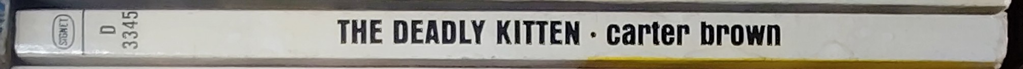 Carter Brown  THE DEADLY KITTEN spine of book image