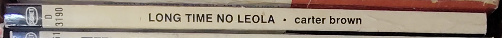 Carter Brown  LONG TIME NO LEOLA spine of book image