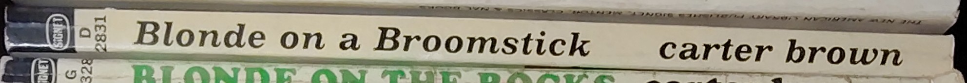 Carter Brown  BLONDE ON A BROOMSTICK spine of book image
