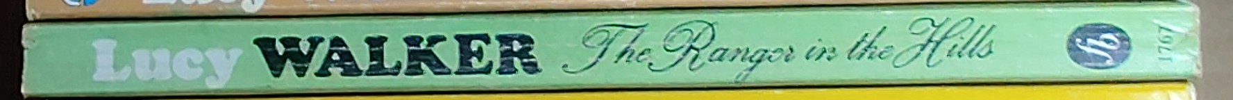 Lucy Walker  THE RANGER IN THE HILLS spine of book image