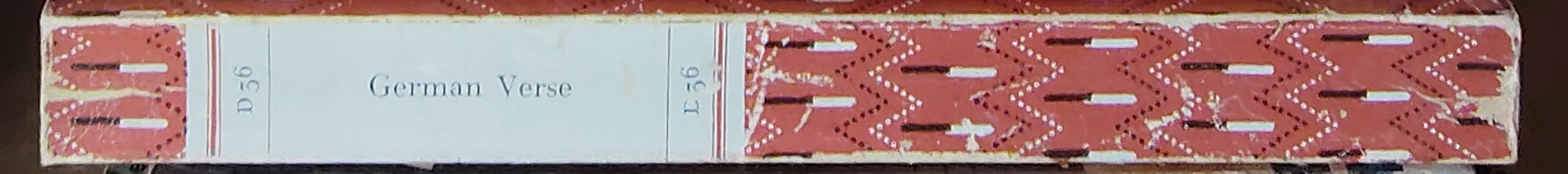 Leonard Forster  THE PENGUIN BOOK OF GERMAN VERSE spine of book image