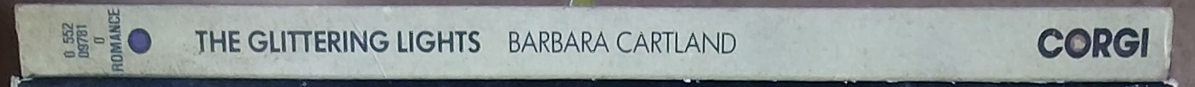 Barbara Cartland  THE GLITTERING LIGHTS spine of book image
