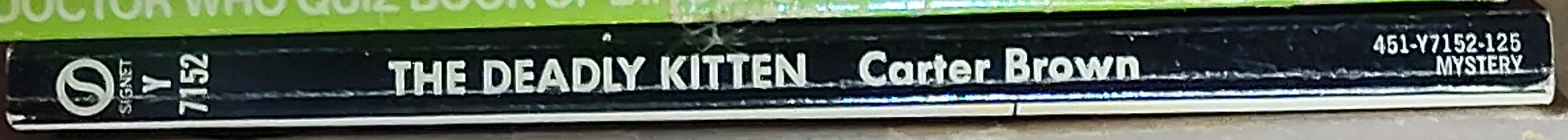 Carter Brown  THE DEADLY KITTEN spine of book image