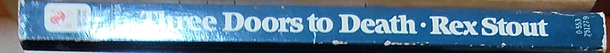 Rex Stout  THREE DOORS TO DEATH spine of book image