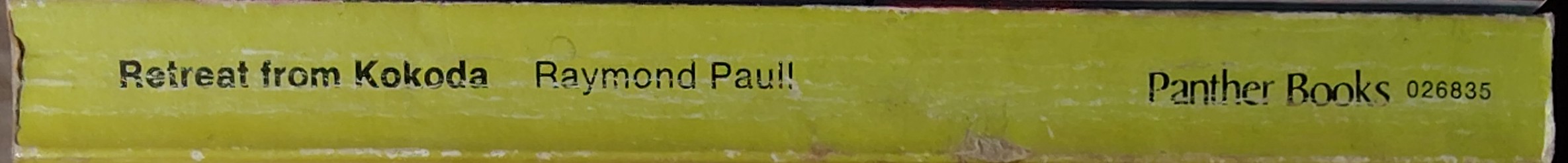 Raymond Paull  RETREAT FROM KOKODA spine of book image
