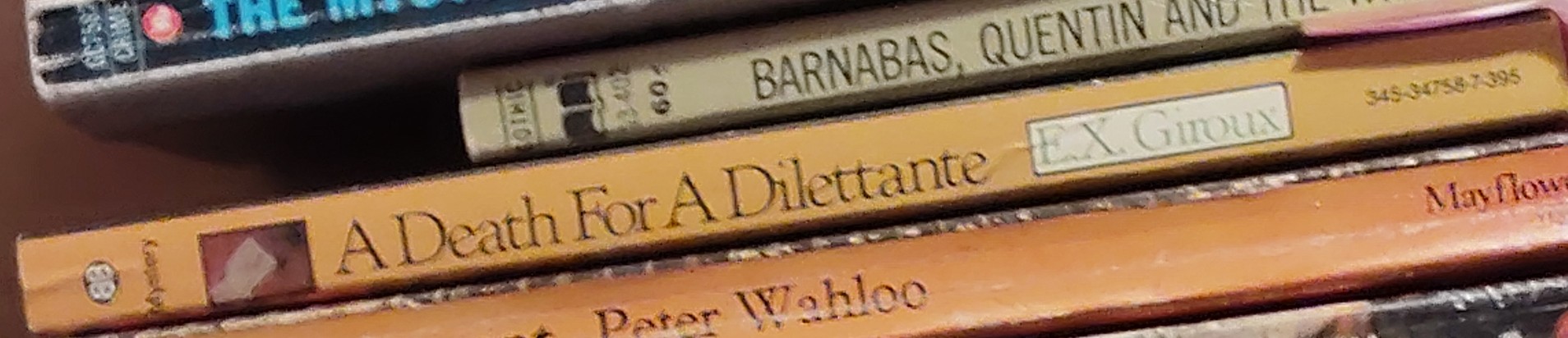 E.X. Giroux  A DEATH FOR A DILETTANTE spine of book image