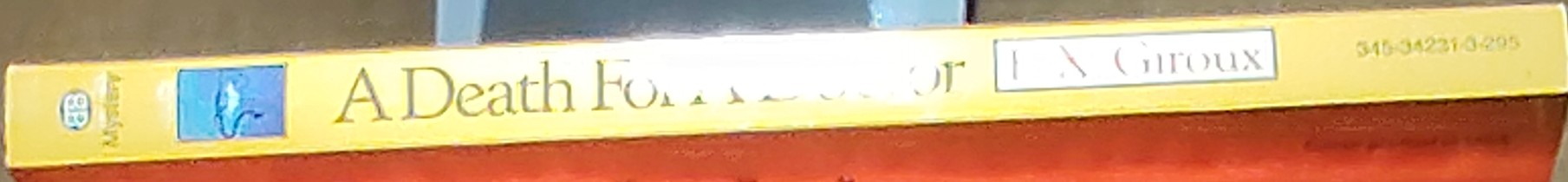 E.X. Giroux  A DEATH FOR A DOCTOR spine of book image