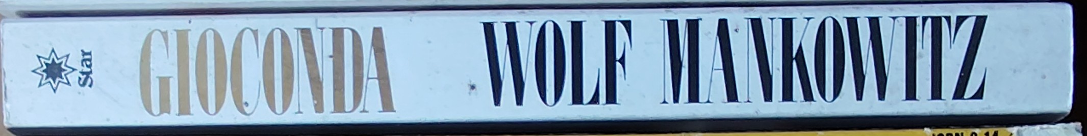 Wolf Mankowitz  GIOCONDA spine of book image