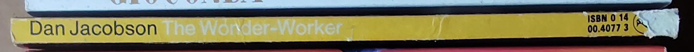 Dan Jacobson  THE WONDER-WORKER spine of book image