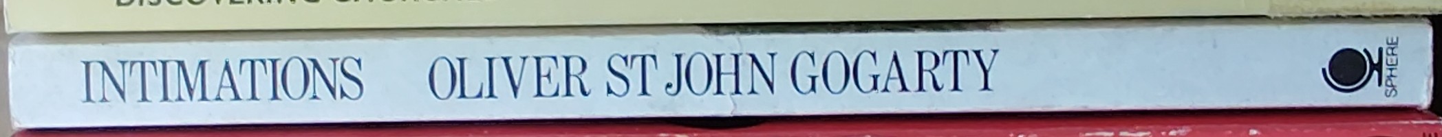 Oliver St.John Gogarty  INTIMATIONS spine of book image