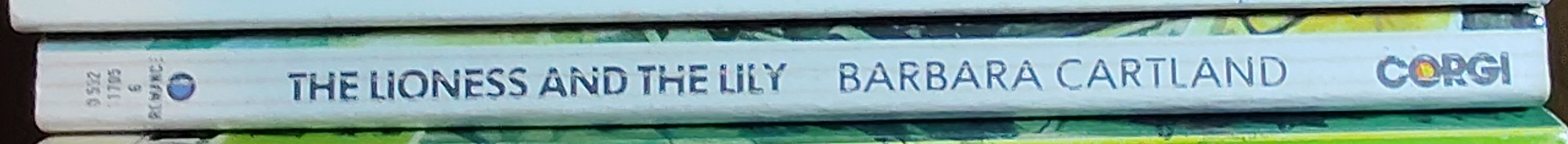 Barbara Cartland  THE LIONESS AND THE LILY spine of book image