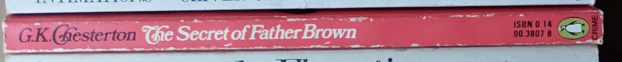 G.K. Chesterton  THE SECRET OF FATHER BROWN spine of book image