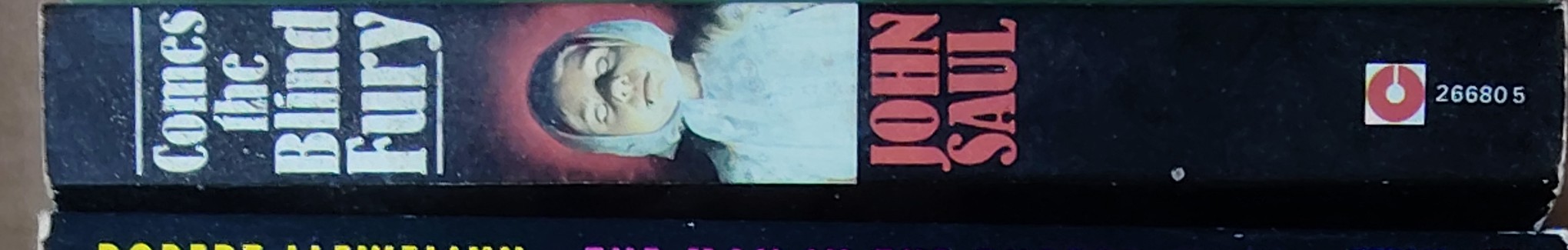 John Saul  COMES THE BLIND FURY spine of book image