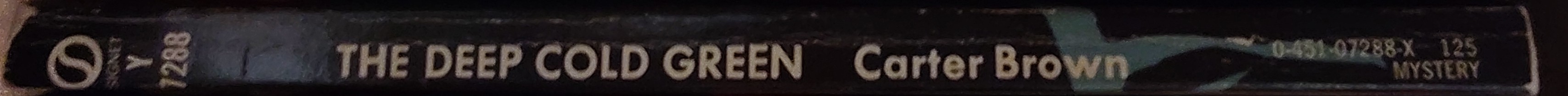 Carter Brown  THE DEEP COLD GREEN spine of book image