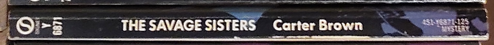 Carter Brown  THE SAVAGE SISTERS spine of book image