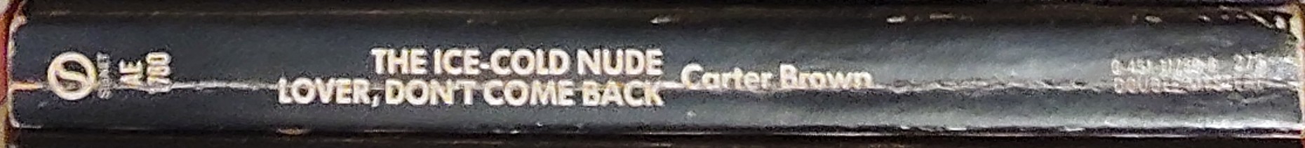 Carter Brown  THE ICE-COLD NUDE and LOVER, DON'T COME BACK spine of book image