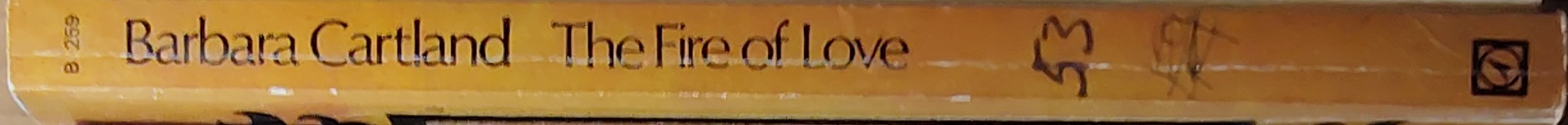 Barbara Cartland  THE FIRE OF LOVE spine of book image
