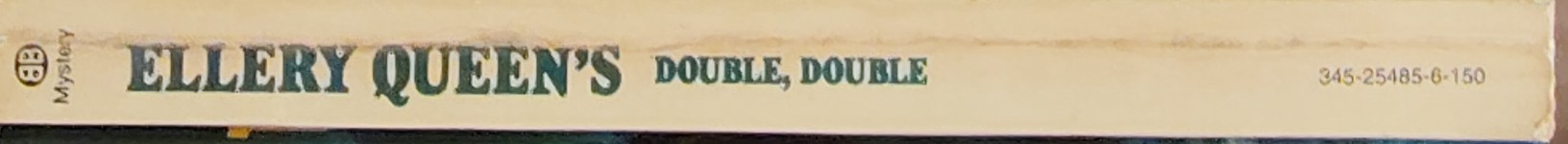 Ellery Queen  DOUBLE, DOUBLE spine of book image