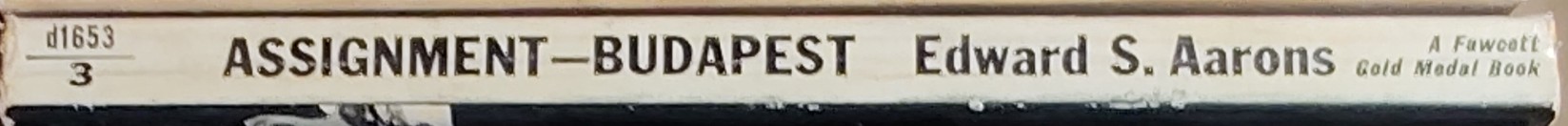 Edward S. Aarons  ASSIGNMENT BUDAPEST spine of book image