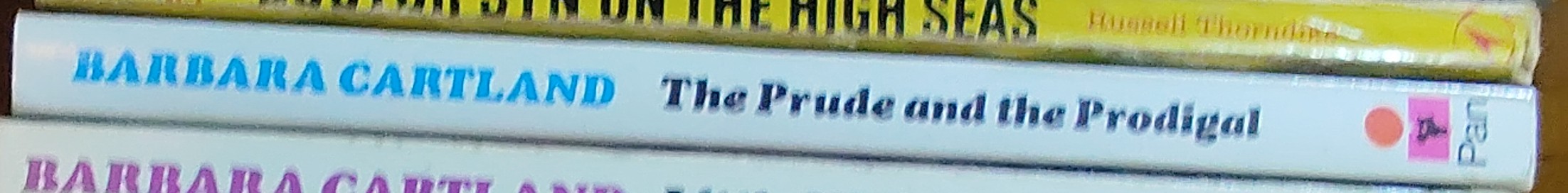 Barbara Cartland  THE PRUDE AND THE PRODIGAL spine of book image