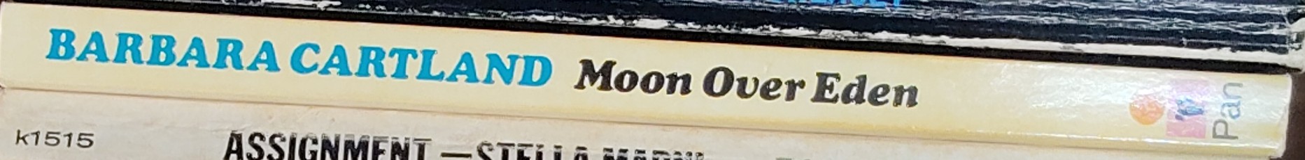 Barbara Cartland  MOON OVER EDEN spine of book image