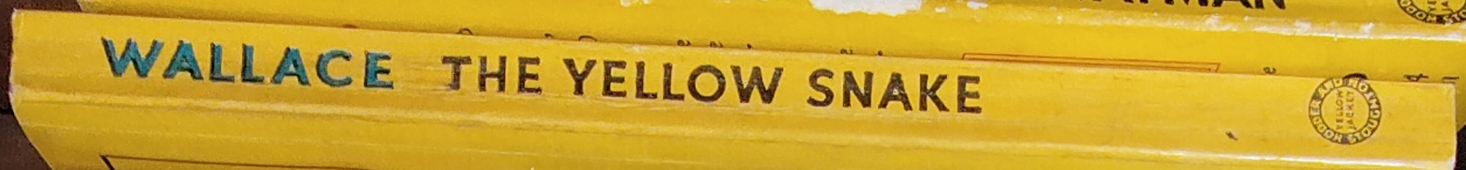 Edgar Wallace  THE YELLOW SNAKE spine of book image