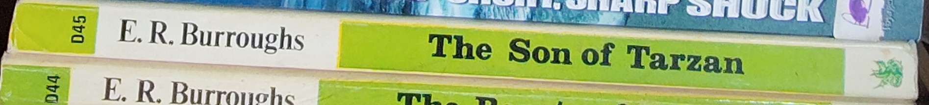 Edgar Rice Burroughs  THE SON OF TARZAN spine of book image