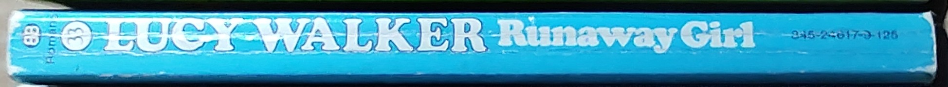 Lucy Walker  RUNAWAY GIRL spine of book image