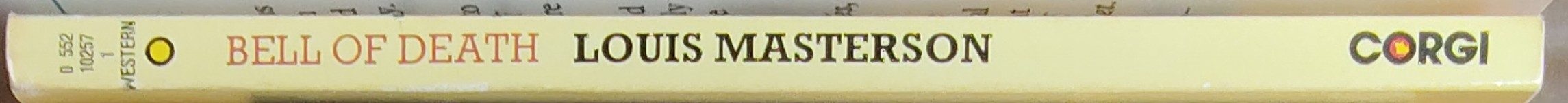Louis Masterson  BELL OF DEATH spine of book image