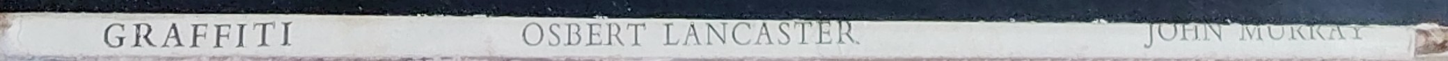 Osbert Lancaster  GRAFFITI spine of book image
