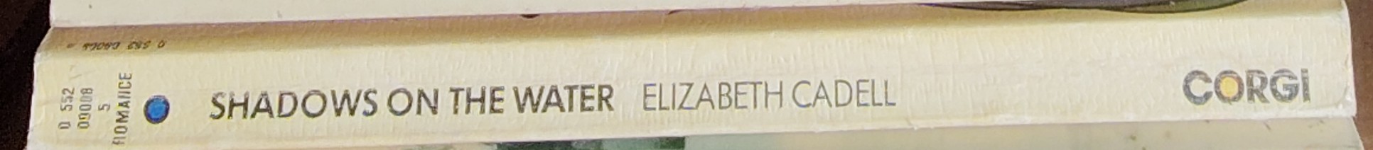 Elizabeth Cadell  SHADOWS ON THE WATER spine of book image