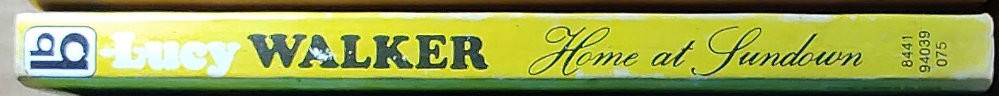 Lucy Walker  HOME AT SUNDOWN spine of book image