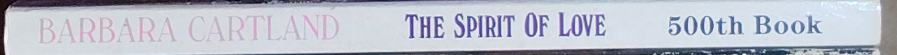 Barbara Cartland  THE SPIRIT OF LOVE spine of book image