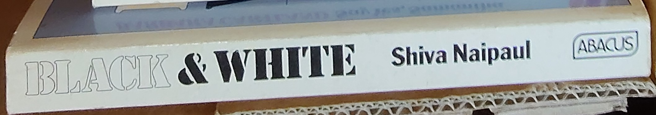 Shiva Naipaul  BLACK AND WHITE (non-fiction) spine of book image