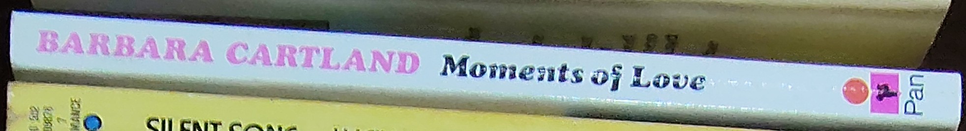 Barbara Cartland  MOMENTS OF LOVE spine of book image