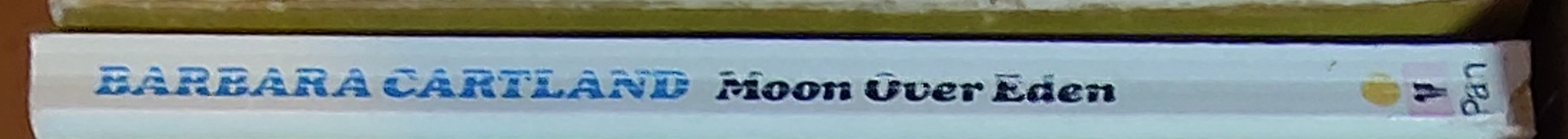 Barbara Cartland  MOON OVER EDEN spine of book image