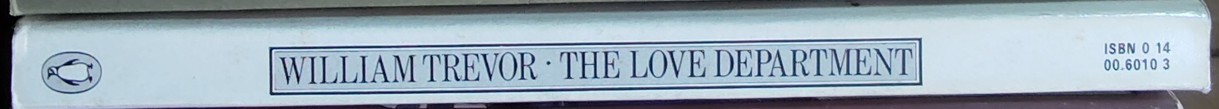 William Trevor  THE LOVE DEPARTMENT spine of book image