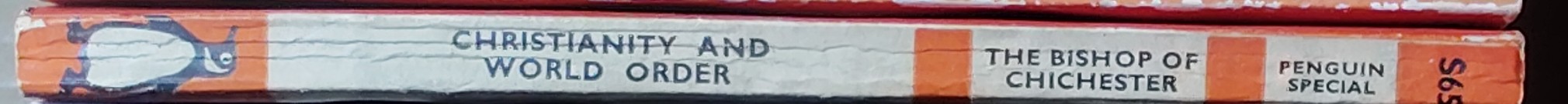 CHRISTIANITY AND WORLD ORDER  spine of book image