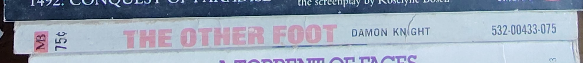 Damon Knight  THE OTHER FOOT spine of book image