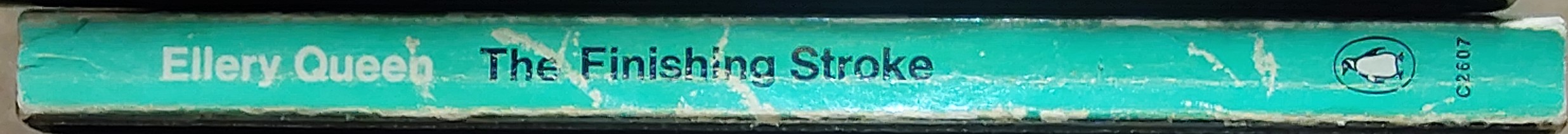 Ellery Queen  THE FINISHING STROKE spine of book image