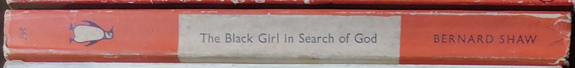 Bernard Shaw  THE BLACK GIRL IN SEARCH OF GOD and some Lesser Tales spine of book image