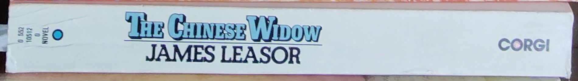 James Leasor  THE CHINESE WIDOW spine of book image